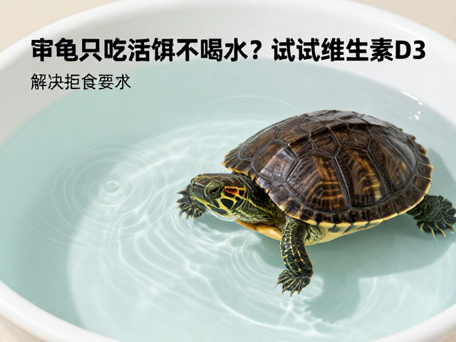 乌龟只吃活饵不喝水?试试维生素D3,浅水盆,解决拒食与缺钙