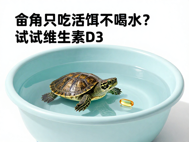 乌龟只吃活饵不喝水?试试维生素D3,浅水盆,解决拒食与缺钙