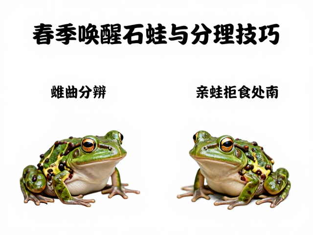 春季唤醒石蛙,雌雄分辨技巧与亲蛙拒食处理指南