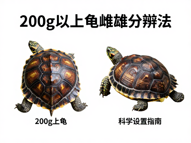 200g以上龟雌雄分辨法,躲避穴科学设置指南