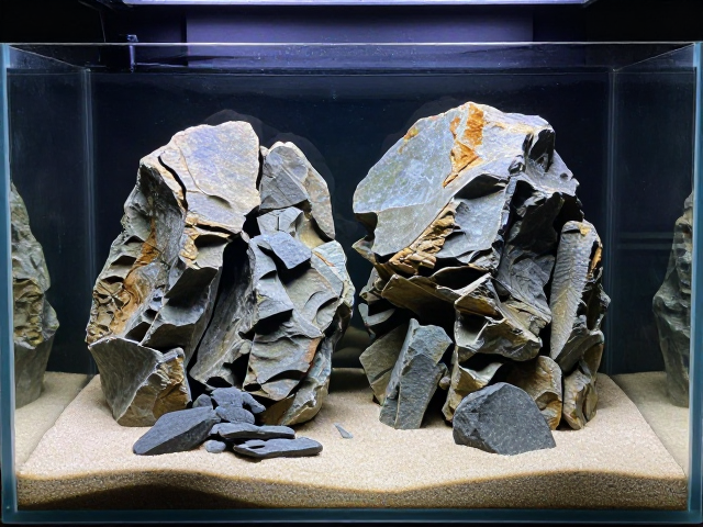 裸缸造景干货,巧用石缝打造温湿度分区,打造完美微景观