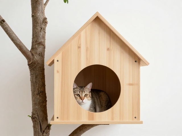 猫缸体清洁难？试试躲避屋，攀爬枝，顺便守护眼口健康