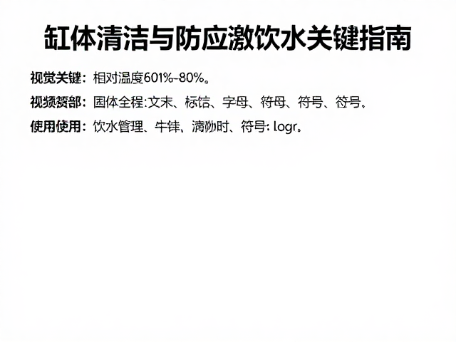 相对湿度60%-80%时,缸体清洁与防应激饮水关键指南