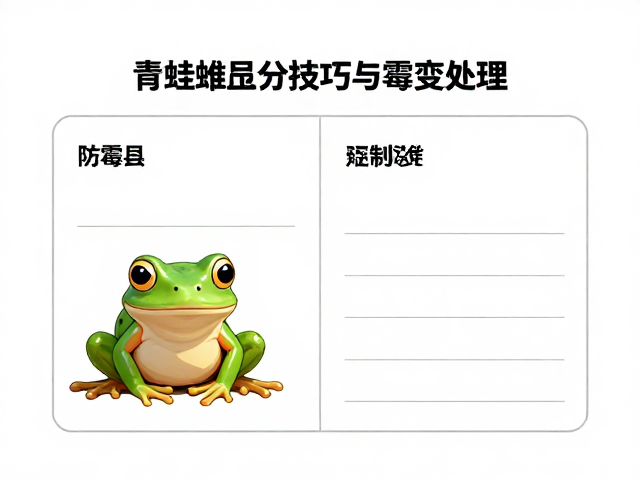青蛙雌雄分辨技巧与防霉变处理,打造亲蛙健康档案