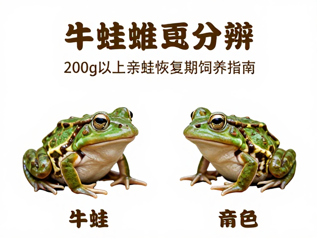 牛蛙雌雄分辨法,200g以上亲蛙恢复期饲养指南