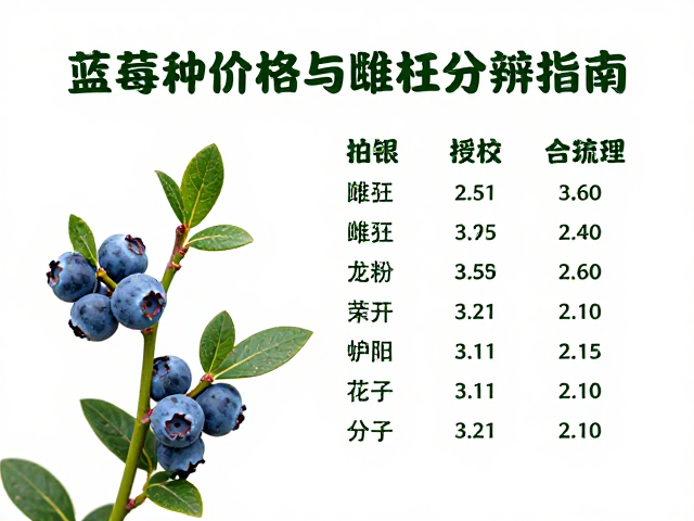 蓝莓种苗价格与雌雄分辨指南,防脱水护理全攻略