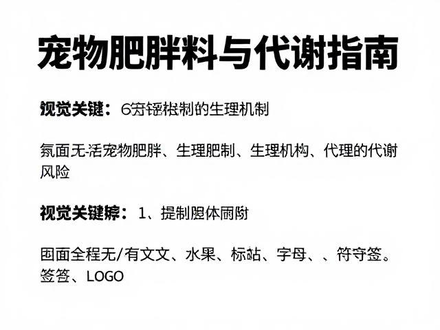 活体饵料与饲料在宠物肥胖控制中的科学应用指南