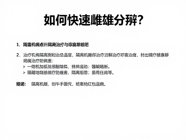 如何快速雌雄分辨?隔离治疗防病害,打造无病害健康养殖