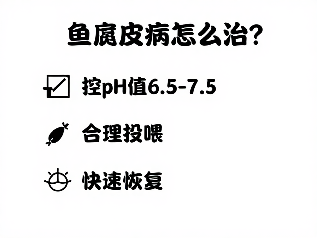 鱼腐皮病怎么治?控pH值6.5-7.5,合理投喂,快速恢复