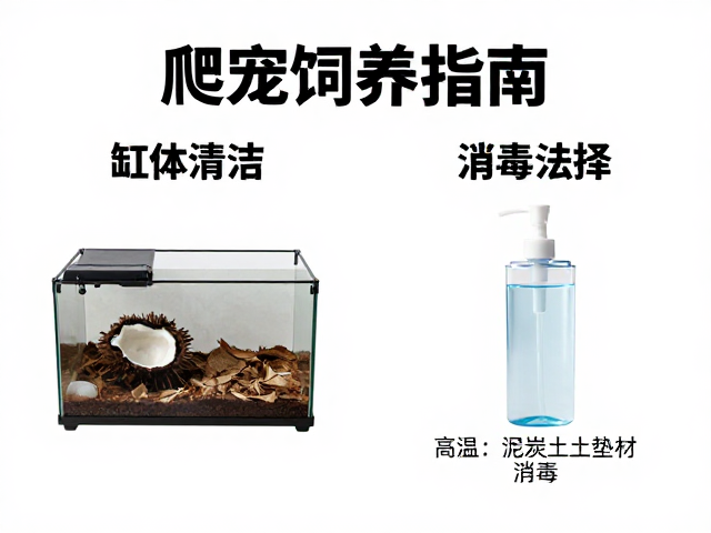 爬宠饲养指南，缸体清洁与椰土泥炭土垫材选择，附工具消毒法