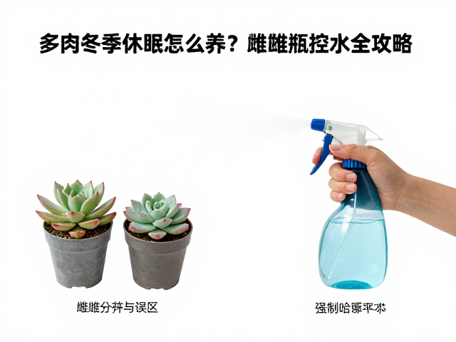 多肉冬季休眠怎么养?雌雄分辨与喷雾瓶控水全攻略