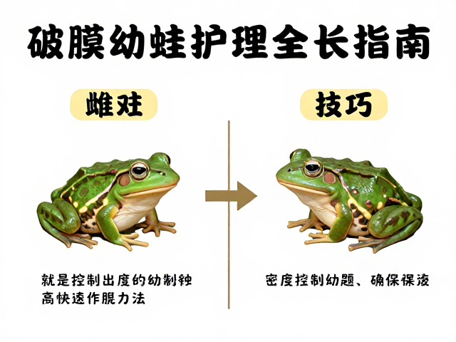 牛蛙养殖,雌雄分辨技巧、密度控制与破膜幼蛙护理全指南