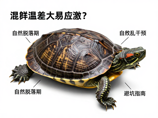龟混养温差大易应激?自然脱落别乱干预,避坑指南