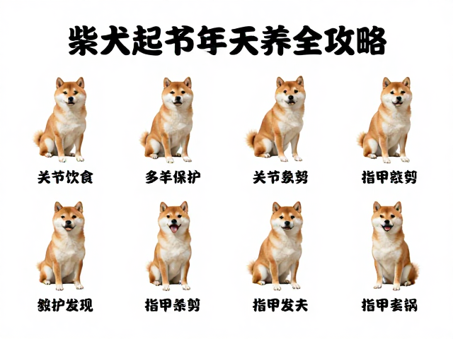 柴犬起源与老年犬护理,关节保护饮食与指甲修剪全攻略