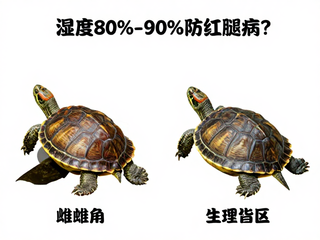 乌龟湿度80%-90%防红腿病?雌雄分辨误区与养护指南