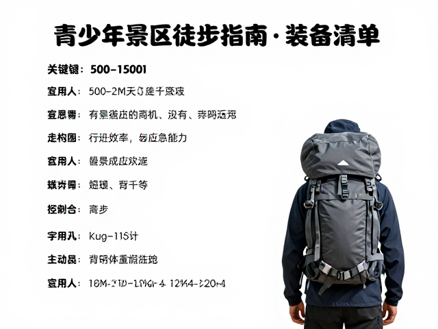 青少年景区徒步指南，500-1500元基础装备清单与安全规定