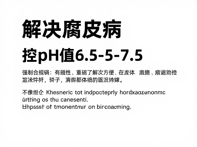 解决腐皮病,控pH值6.5-7.5,避免频繁打扰