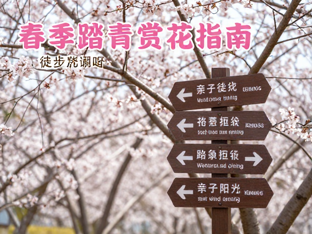 春季踏青赏花指南，亲子徒步路线推荐，沿途有明确指示牌
