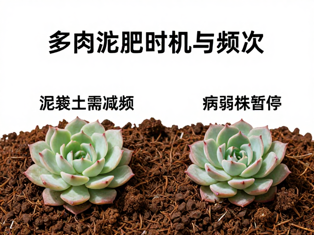 多肉施肥时机与频次，泥炭土需减频，病弱株暂停