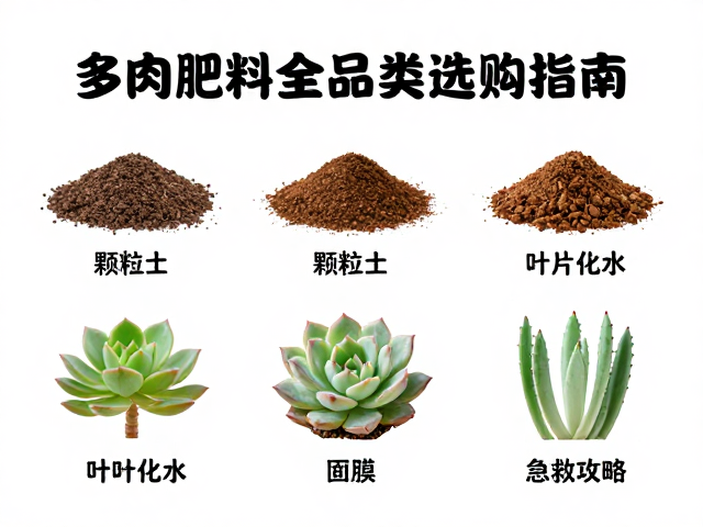 多肉肥料全品类选购指南，颗粒土搭配与叶片化水急救攻略