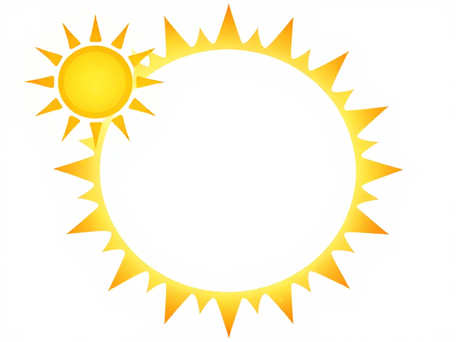 太阳与尖角星芒下的负空间留白,高SEO流量视觉构图指南