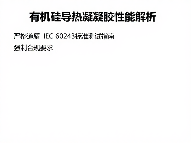 有机硅导热凝胶性能解析，严格遵循IEC 60243标准测试指南