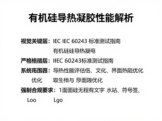 有机硅导热凝胶性能解析，严格遵循IEC 60243标准测试指南