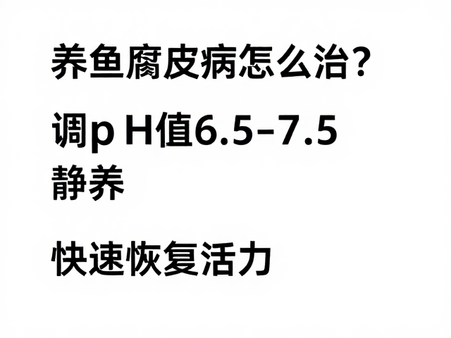养鱼腐皮病怎么治?调pH值6.5-7.5,静养,快速恢复活力
