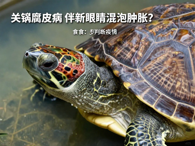 乌龟腐皮病伴眼睛浑浊肿胀?先检查食欲,3步判断病情