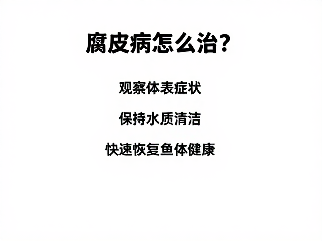 腐皮病怎么治?观察体表症状,保持水质清洁,快速恢复鱼体健康