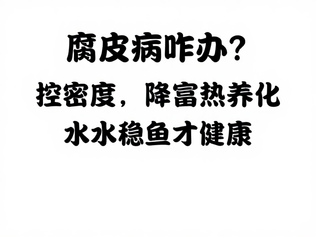 腐皮病咋办?控密度,降富营养化,水质稳鱼才健康
