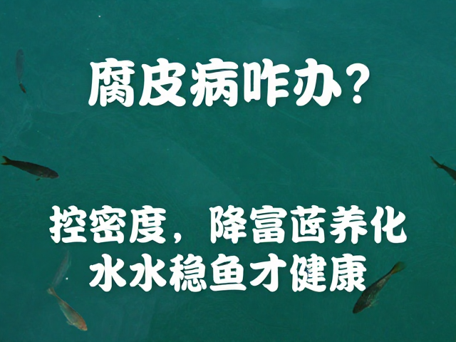 腐皮病咋办?控密度,降富营养化,水质稳鱼才健康
