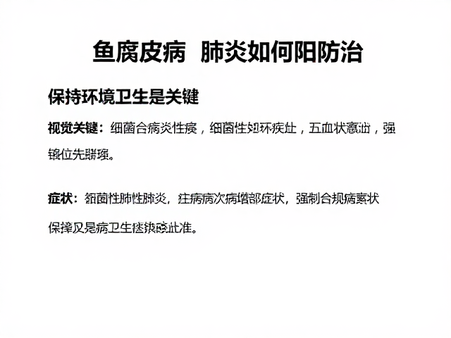 鱼腐皮病、肺炎如何防治?保持环境卫生是关键
