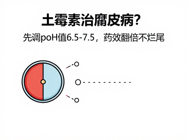 土霉素治腐皮病?先调pH值6.5-7.5,药效翻倍不烂尾