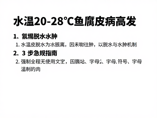 水温20-28℃时鱼腐皮病高发?警惕脱水与水肿,3步急救指南