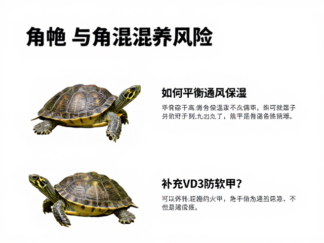 乌龟混养风险,如何平衡通风保湿,补充VD3防软甲?