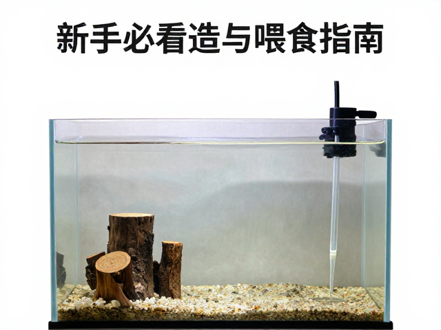 饲养缸里放小木桩和滴管，新手必看的造景与喂食指南