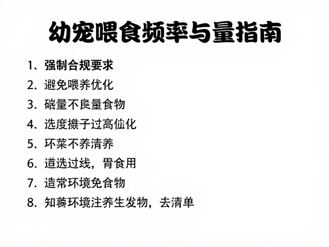 幼宠喂食频率与量指南,科学计算避免过度喂食与设备筹备清单