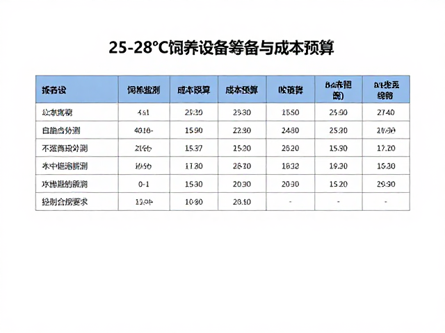 25-28℃饲养设备筹备与成本预算,新手避坑指南