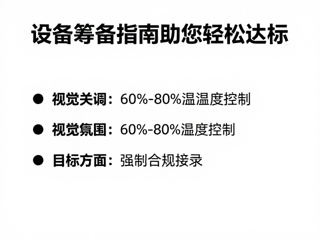 60%-80%温湿度控制,设备筹备指南助您轻松达标