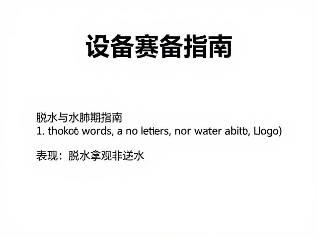 设备筹备指南,脱水与水肿期的喷水频率调整