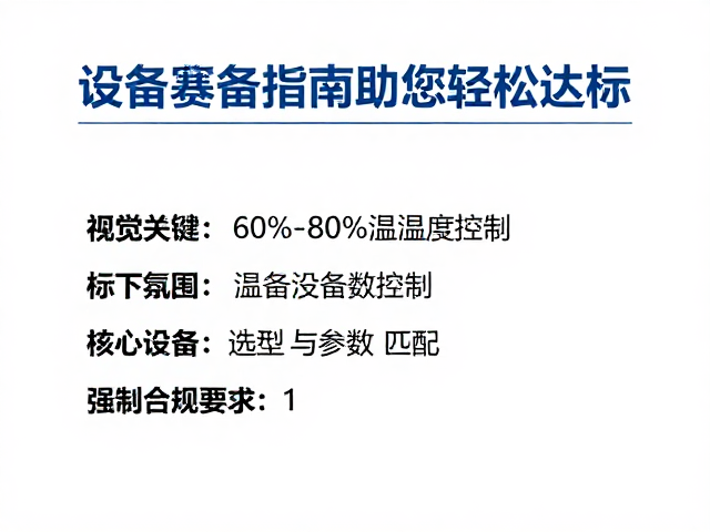60%-80%温湿度控制,设备筹备指南助您轻松达标