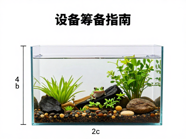 玻璃蛙饲养设备筹备指南,水位高度设定与造景细节