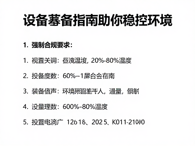 60%-80%湿度，昼夜温差大，设备筹备指南助你稳控环境
