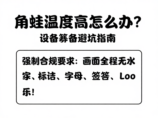角蛙温度过高怎么办?设备筹备避坑指南,新手必看的降温秘籍