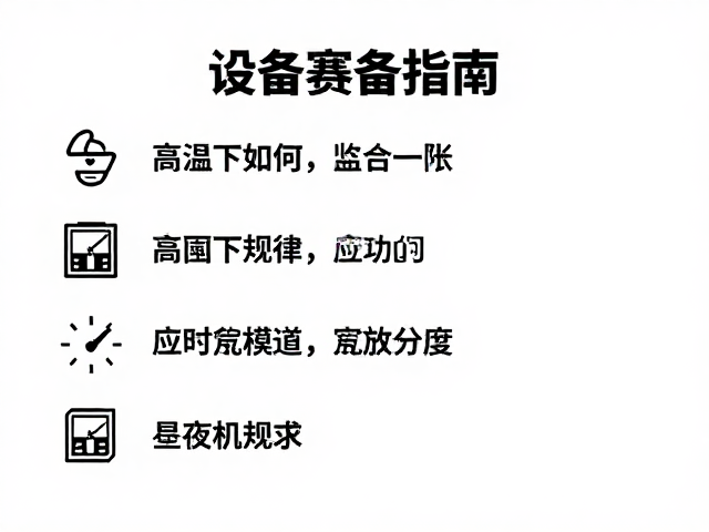 设备筹备指南,高温下如何应对昼夜活动规律