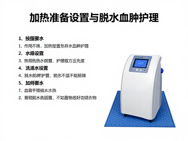 设备筹备指南,加热垫设置与脱水水肿护理