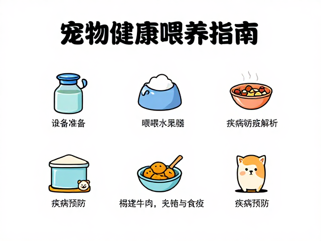 宠物健康喂养指南,设备筹备、喂食频率与疾病预防全解析