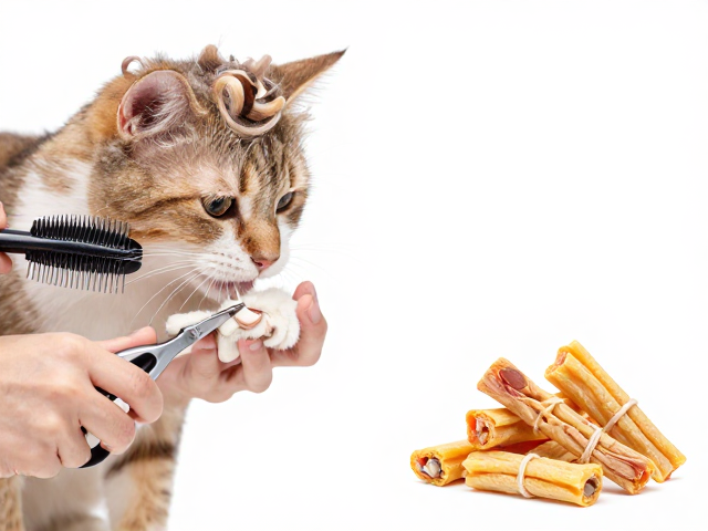 猫咪梳毛防打卷、剪指甲与零食限量指南