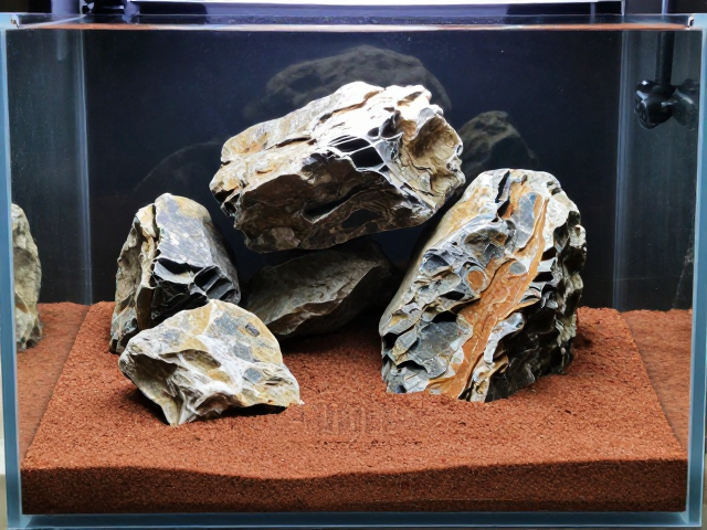 饲养缸石头造景教程,赤玉土铺底防塌方技巧